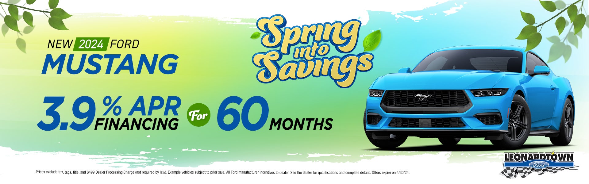3.9% APR on Mustang!